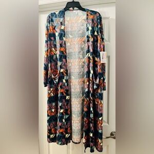 Lula Roe Aztec design, long cardigan NWT